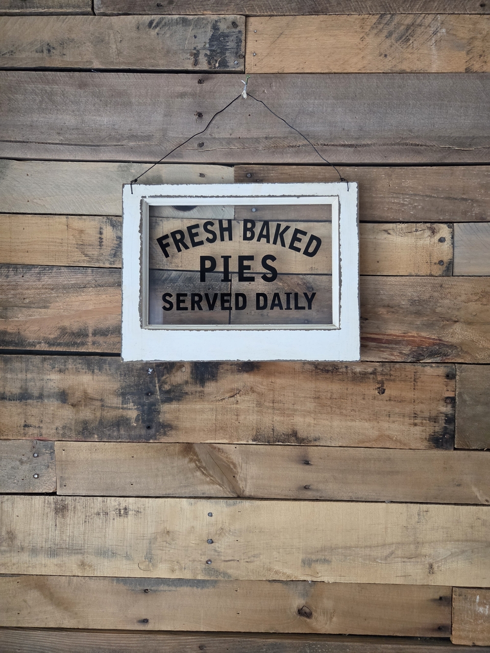 Fresh Baked Pies Served Daily Wall Sign - White Frame - Picture 3 of 4